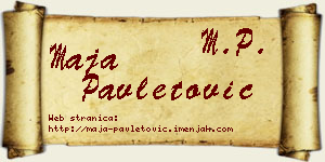Maja Pavletović vizit kartica